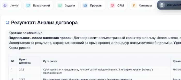 Анализ договора